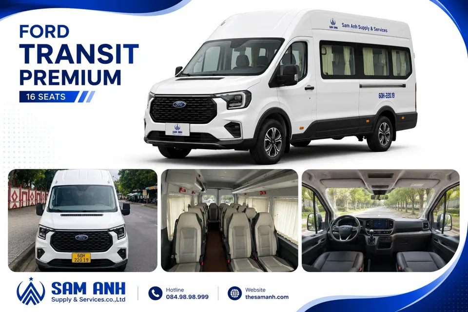 Ford Transit Premium 16 chỗ — catalog SAM ANH